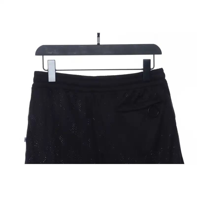 Off White Logo twill print shorts 0543