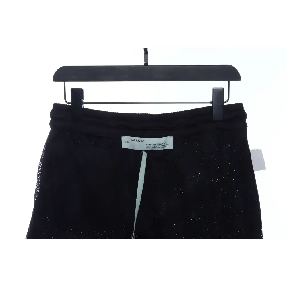 Off White Logo twill print shorts 0543
