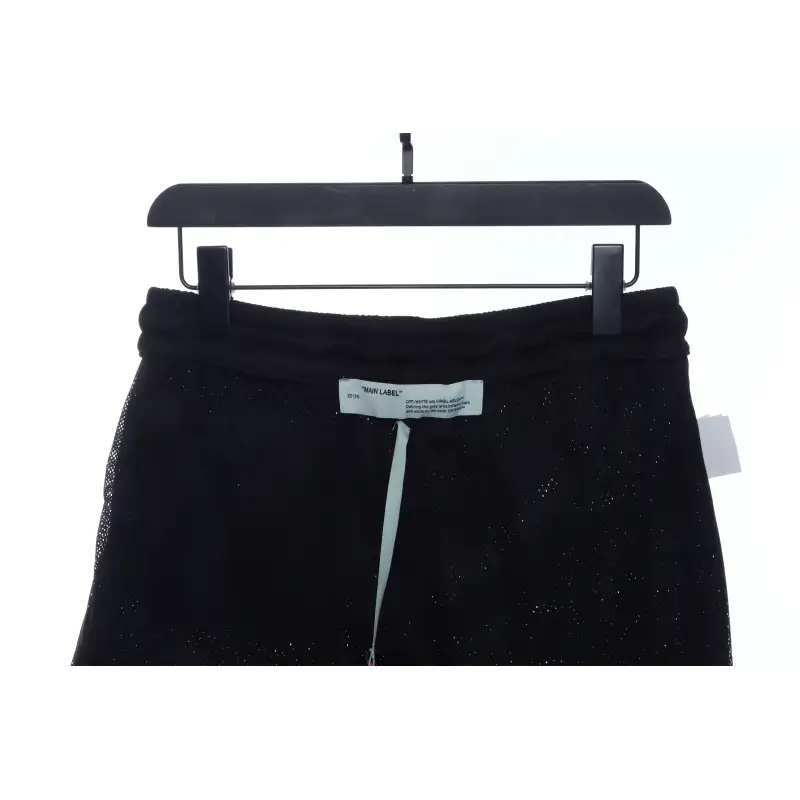 Off White Logo twill print shorts 0543