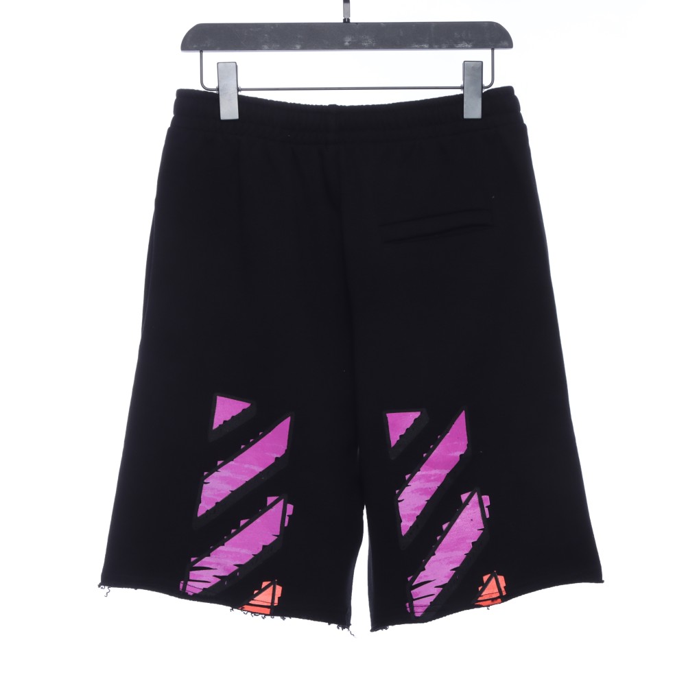 Off White Purple twill shorts 0543