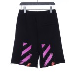 Off White Purple twill shorts 0543