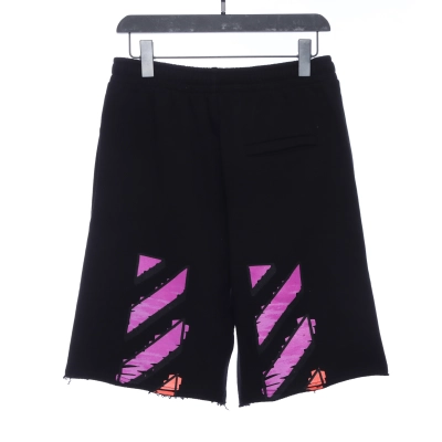 Off White Purple twill shorts 0543 02