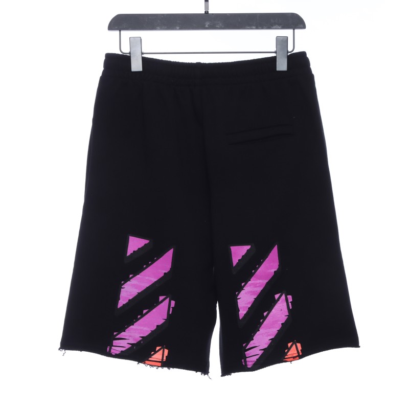 Off White Purple twill shorts 0543