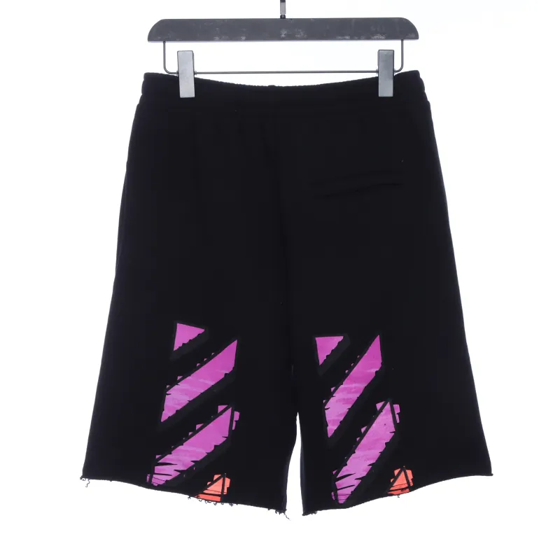 Off White Purple twill shorts 0543