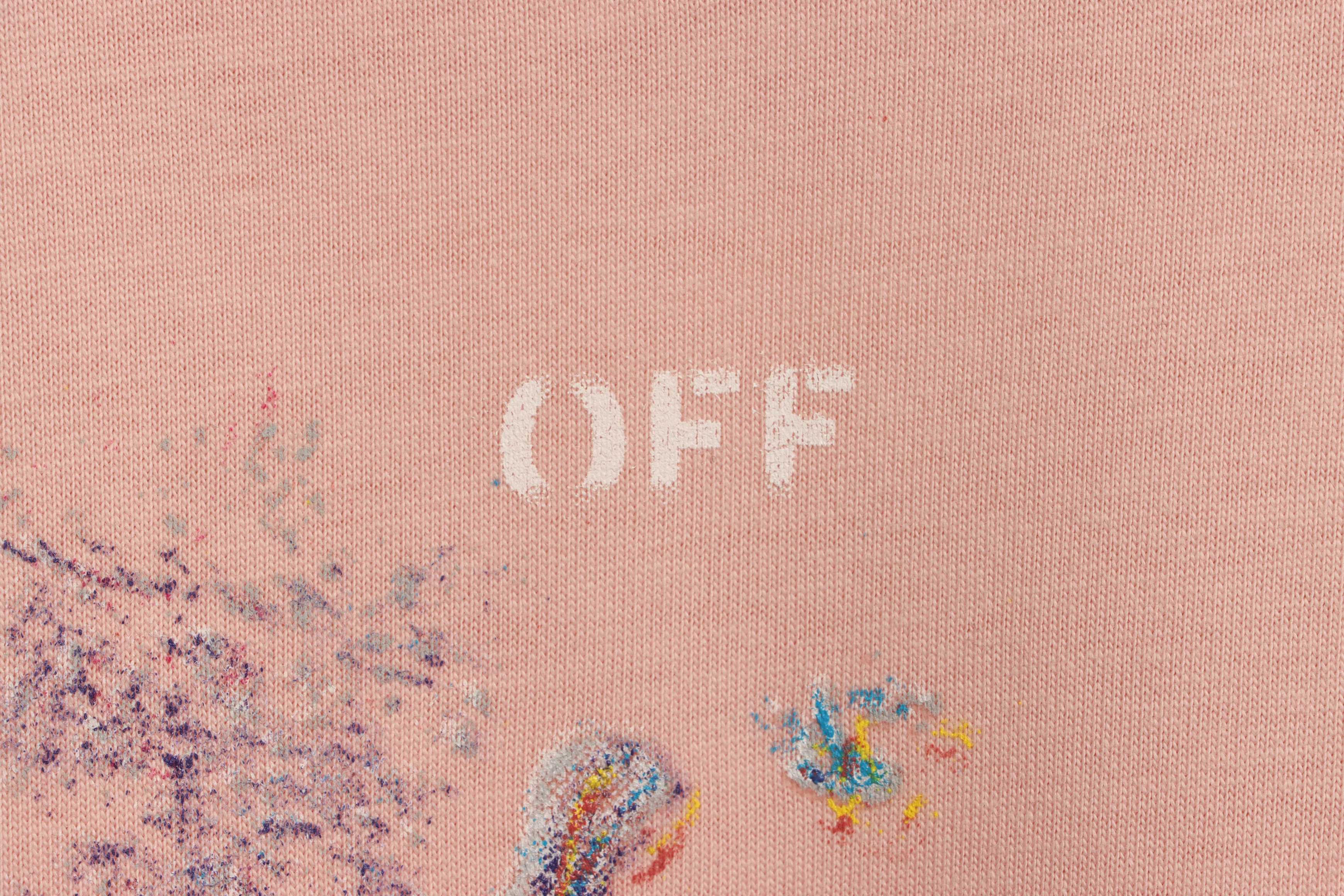 Off White Starry Sky Freworks Ink Arrow T-Shirt 0543