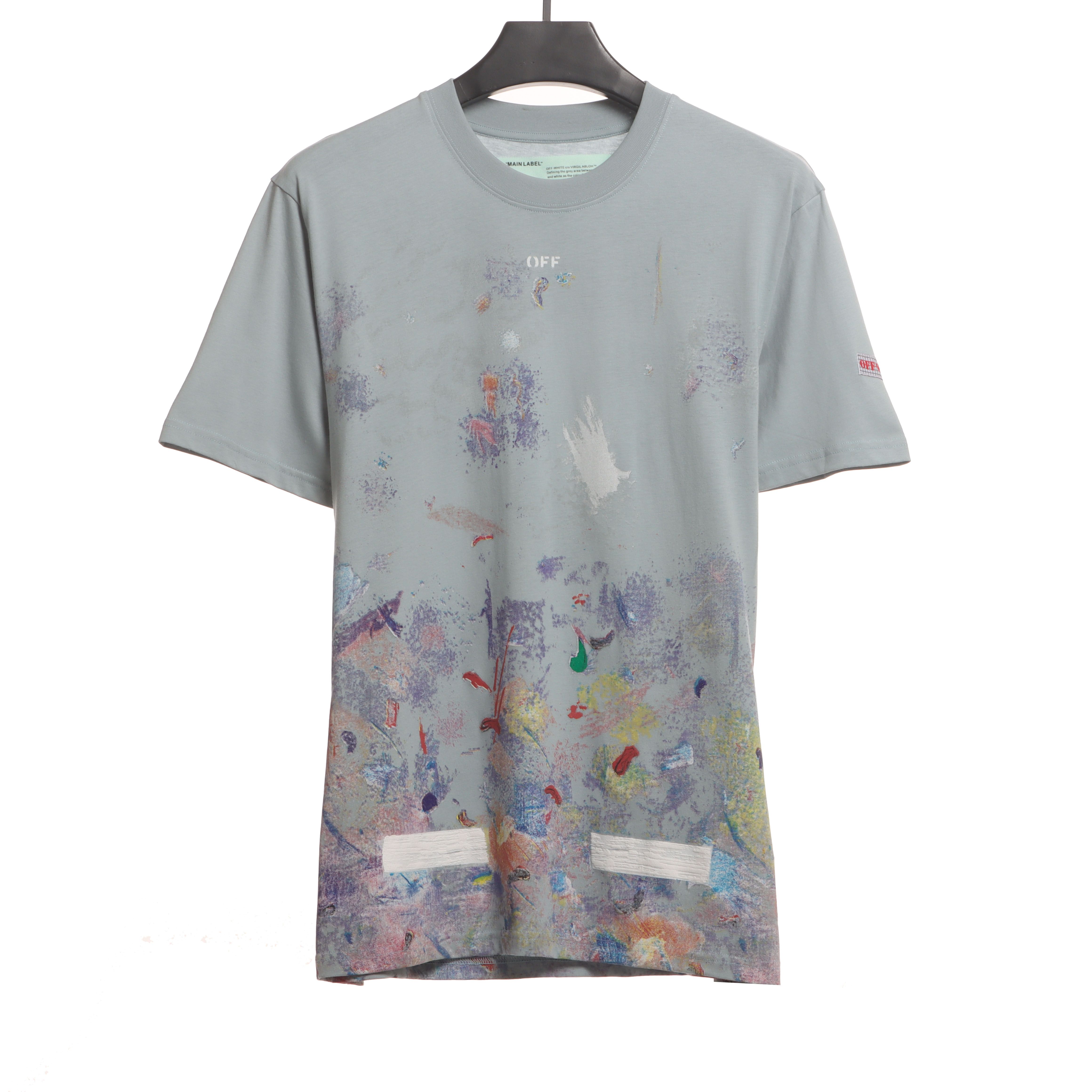 Off White Starry Sky Freworks Ink Arrow T-Shirt 0543