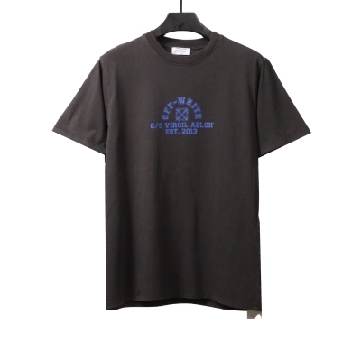 Off White Washed Blue Arrow T-Shirt 0543 01