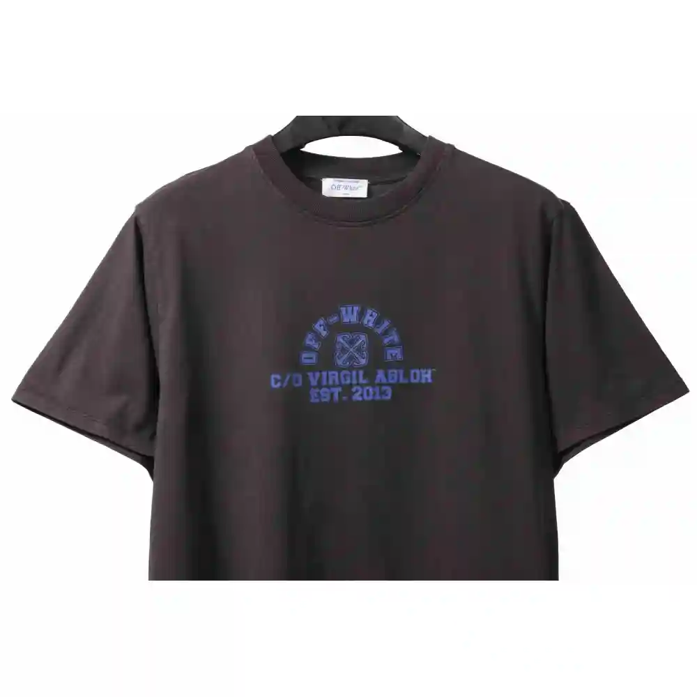 Off White Washed Blue Arrow T-Shirt 0543