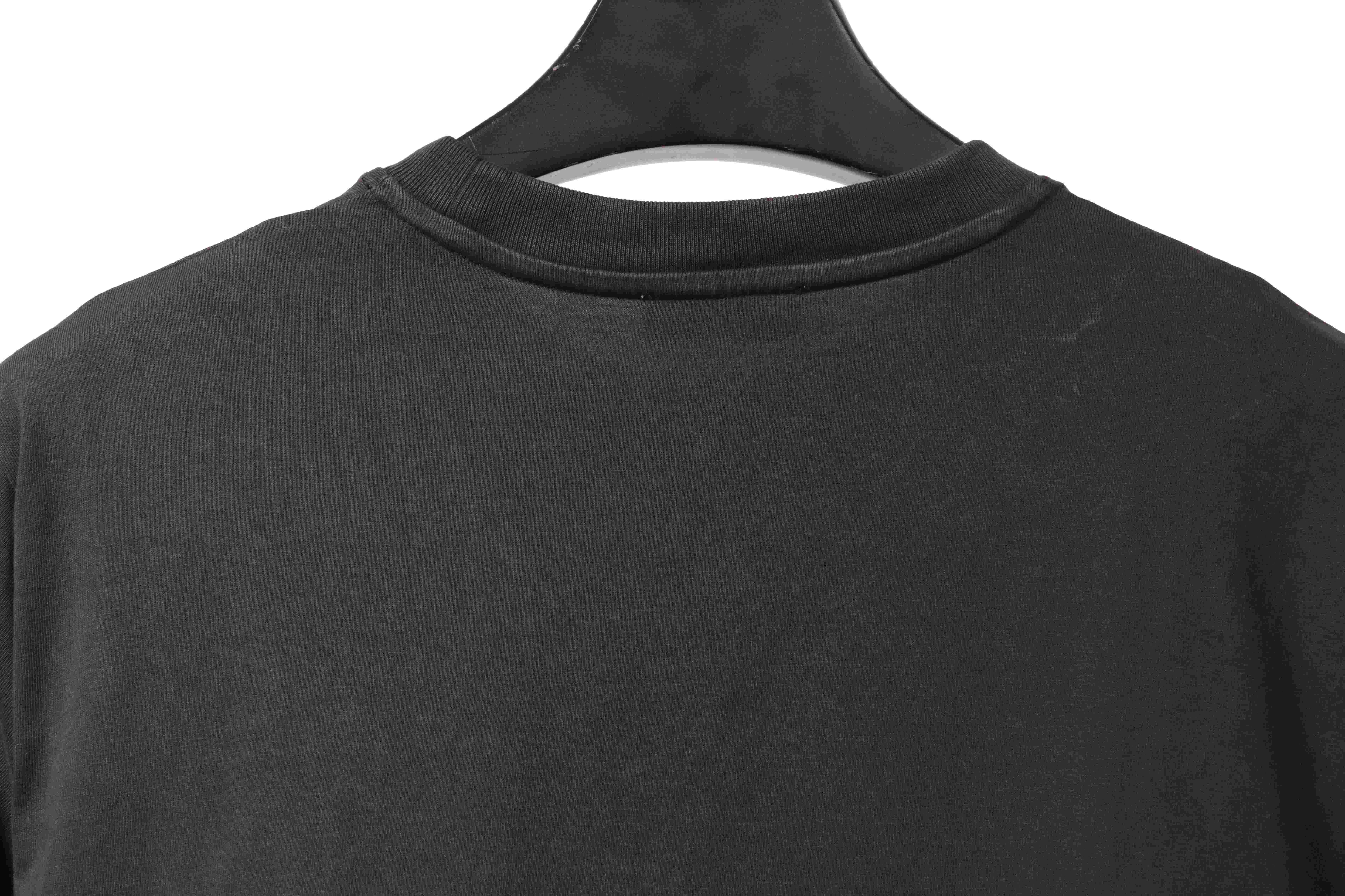 Off White Washed Blue Arrow T-Shirt 0543