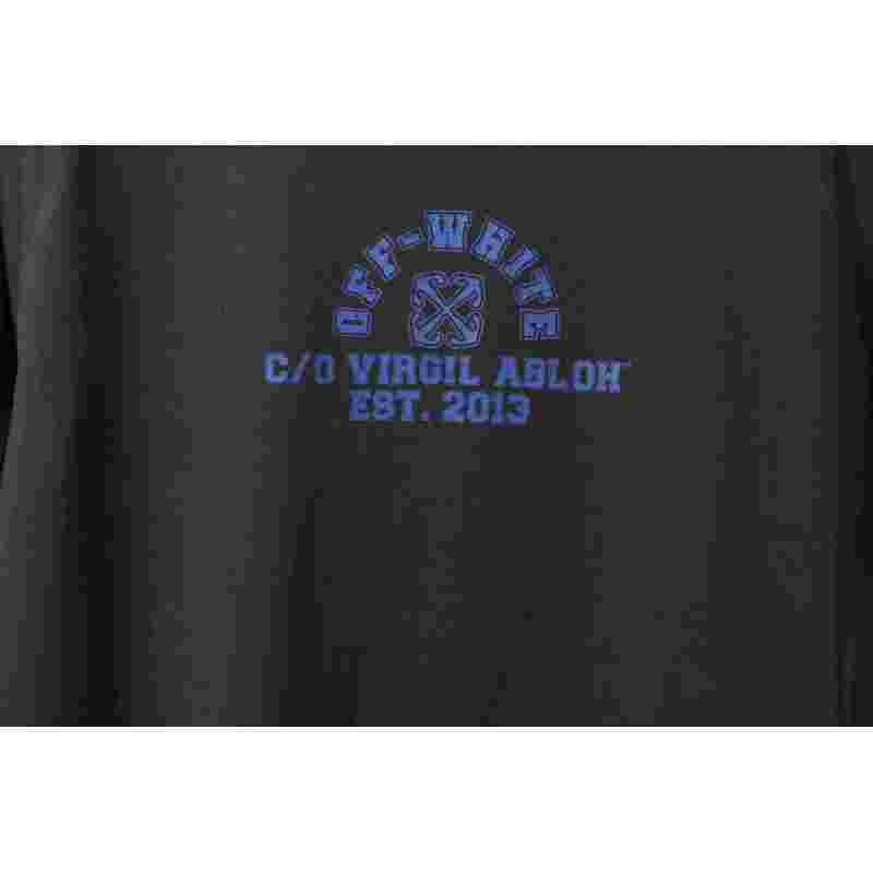 Off White Washed Blue Arrow T-Shirt 0543