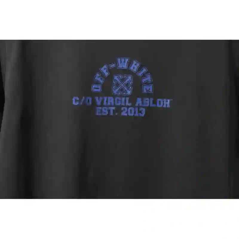 Off White Washed Blue Arrow T-Shirt 0543