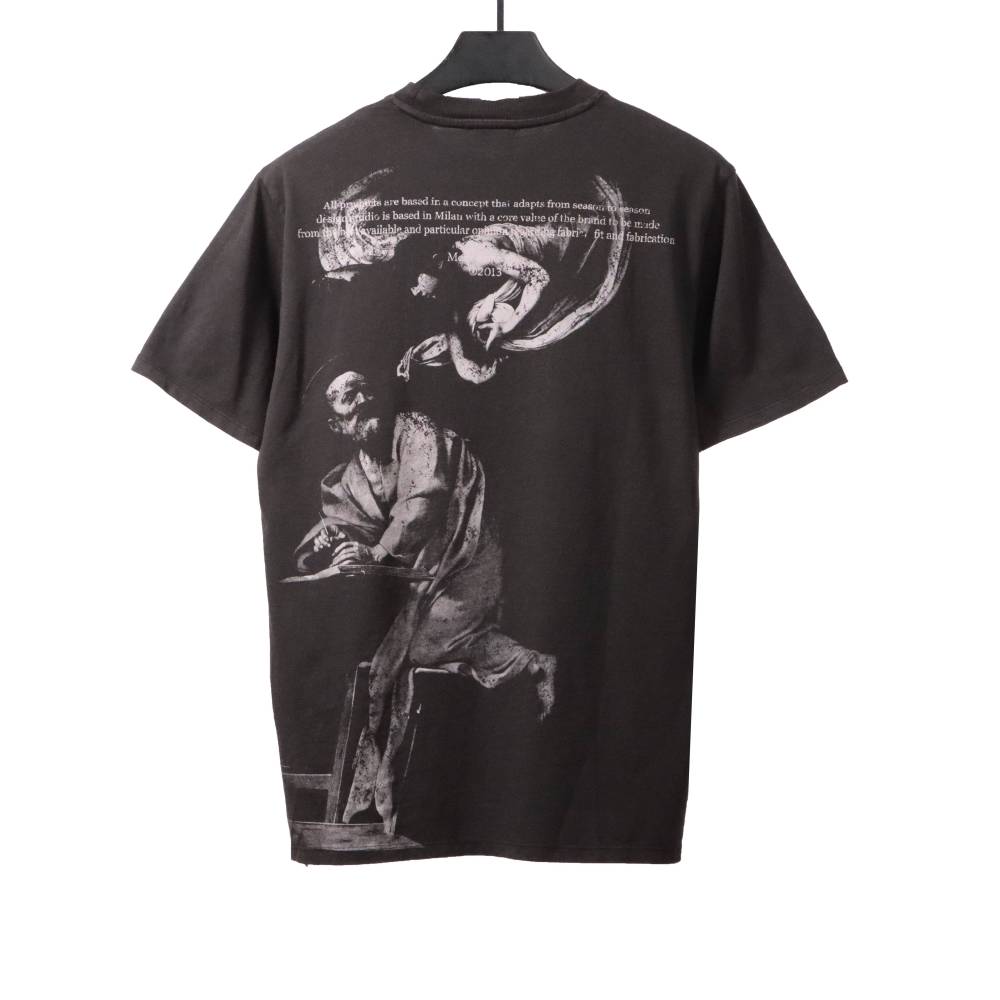 Off White Water-washed old man T-Shirt 0543