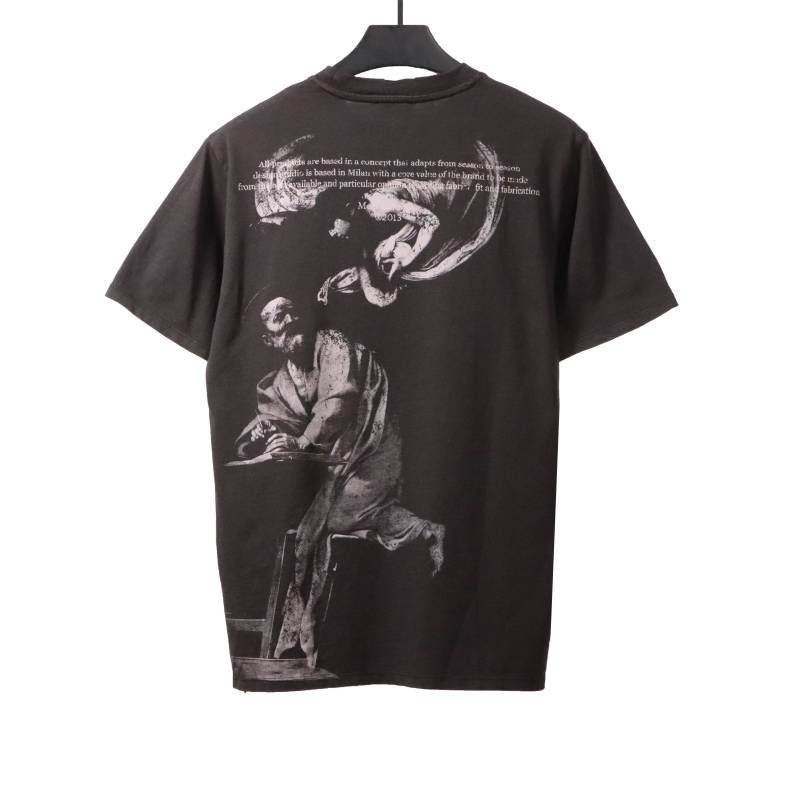 Off White Water-washed old man T-Shirt 0543