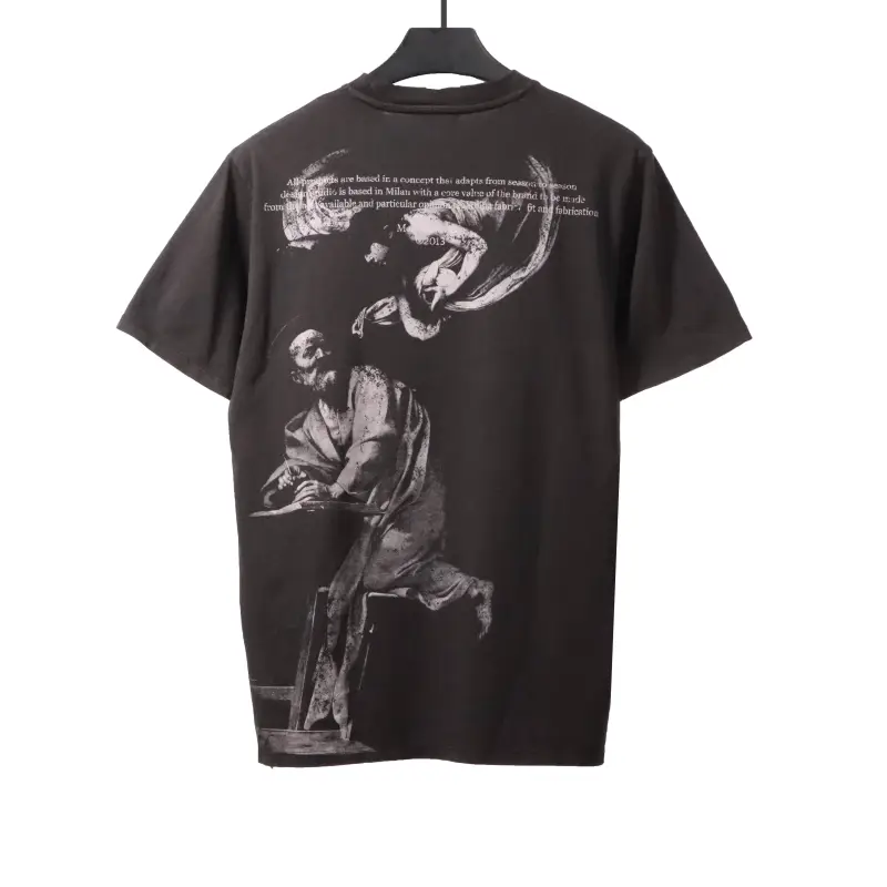Off White Water-washed old man T-Shirt 0543