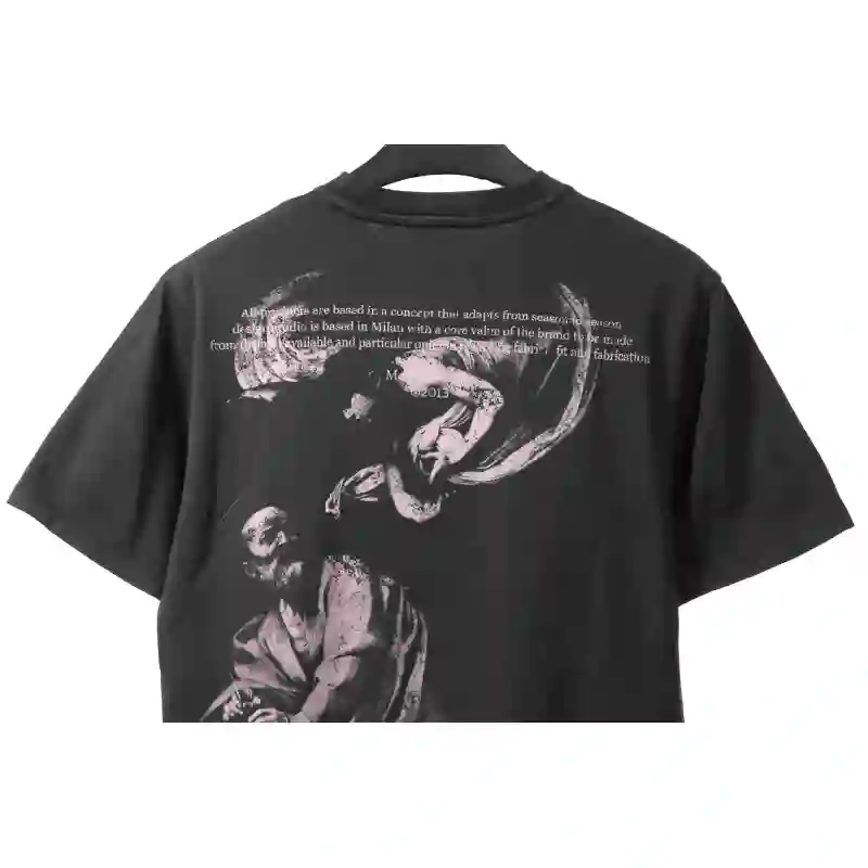 Off White Water-washed old man T-Shirt 0543