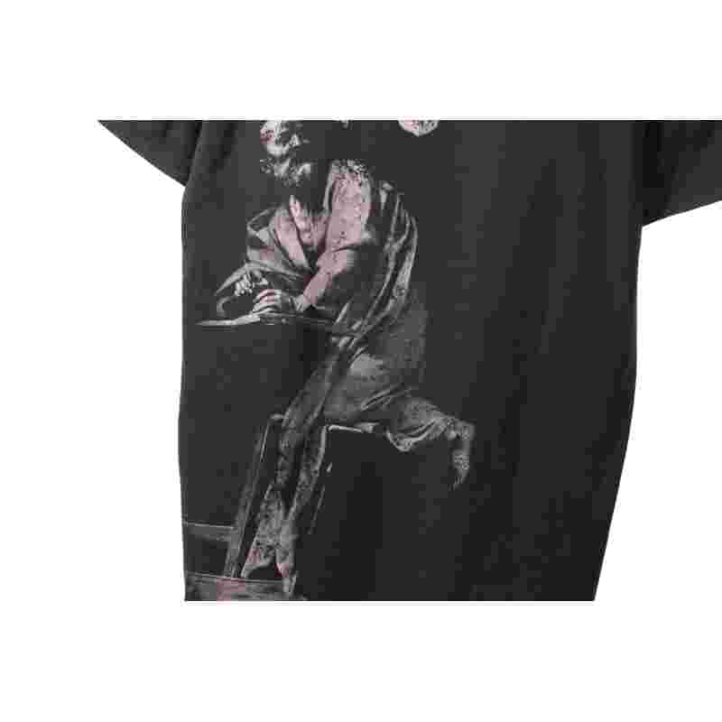 Off White Water-washed old man T-Shirt 0543