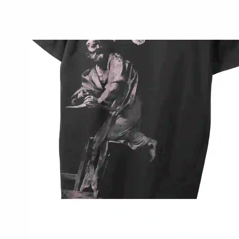 Off White Water-washed old man T-Shirt 0543