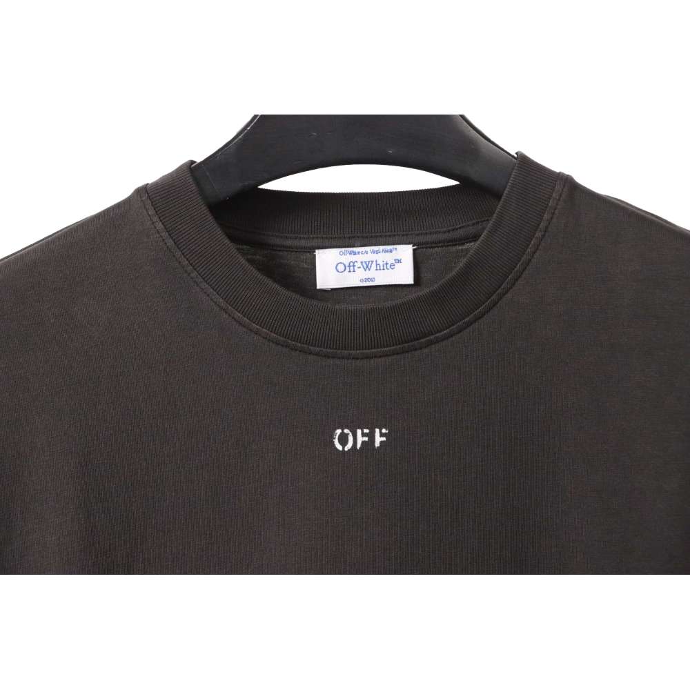 Off White Water-washed old man T-Shirt 0543