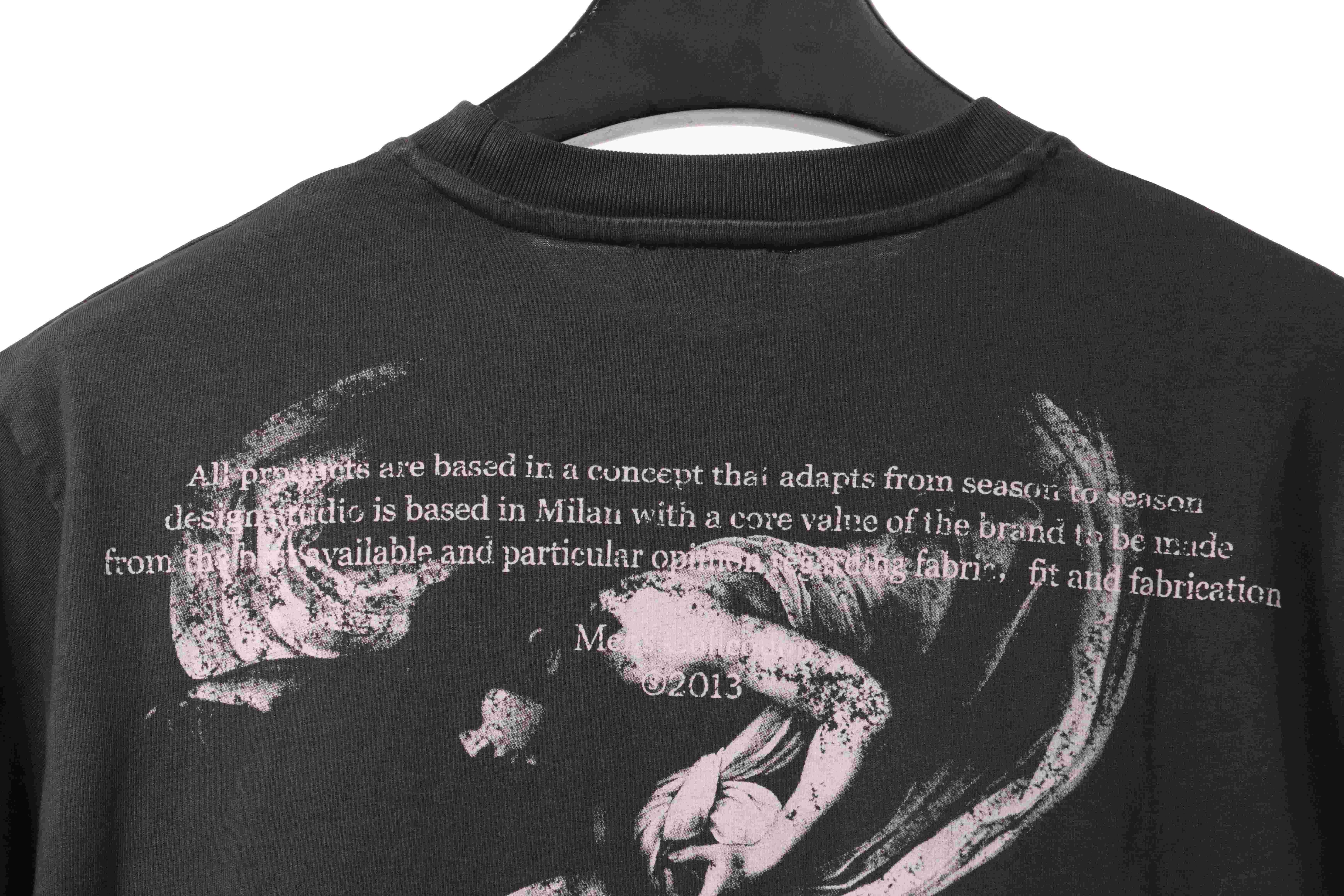 Off White Water-washed old man T-Shirt 0543