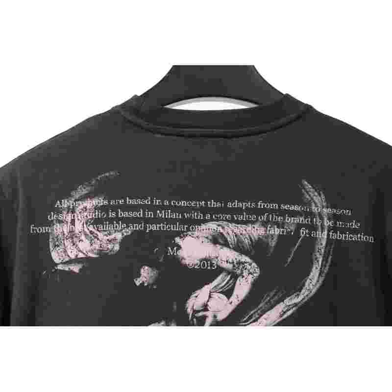 Off White Water-washed old man T-Shirt 0543