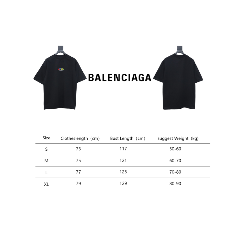 Balenciaga 25ss eBay Brushed Embroidery T-shirt