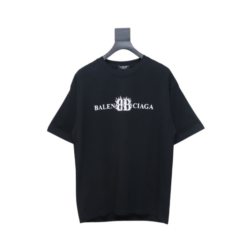 Balenciaga 25ss Flame Double B T-shirt