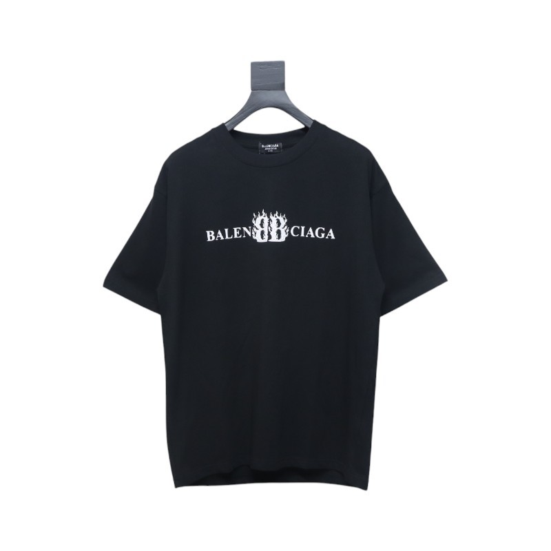Balenciaga 25ss Flame Double B T-shirt