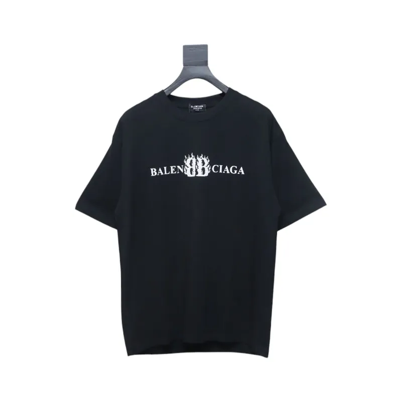 Balenciaga 25ss Flame Double B T-shirt