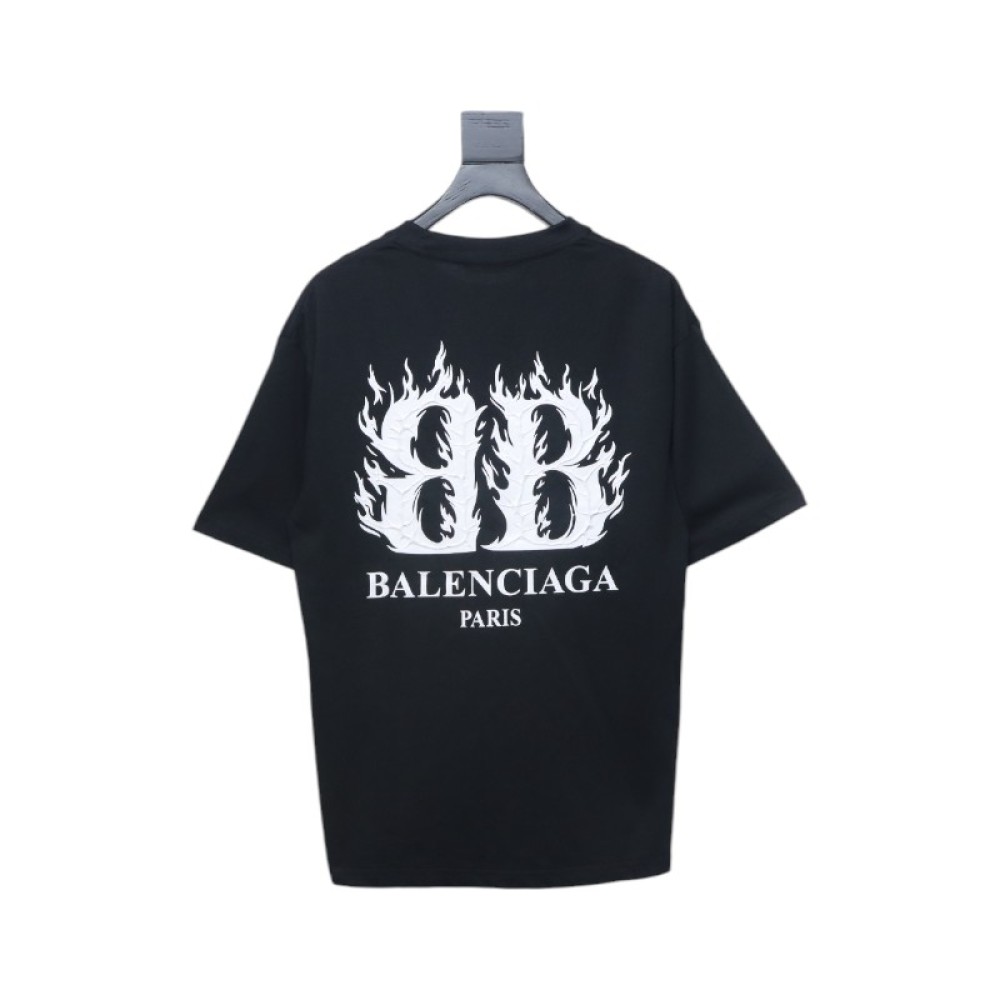 Balenciaga 25ss Flame Double B T-shirt