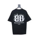 Balenciaga 25ss Flame Double B T-shirt