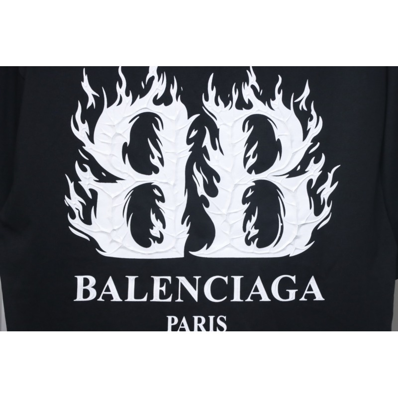 Balenciaga 25ss Flame Double B T-shirt