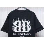 Balenciaga 25ss Flame Double B T-shirt