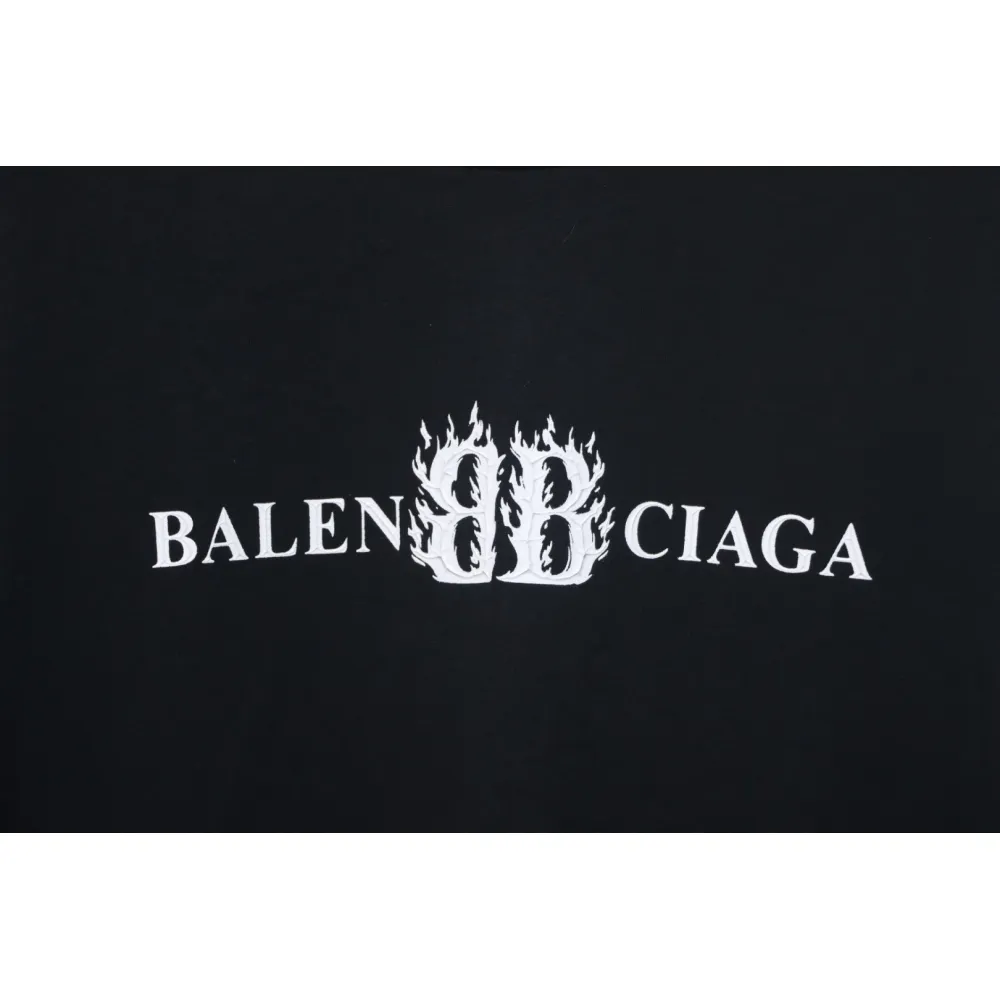 Balenciaga 25ss Flame Double B T-shirt