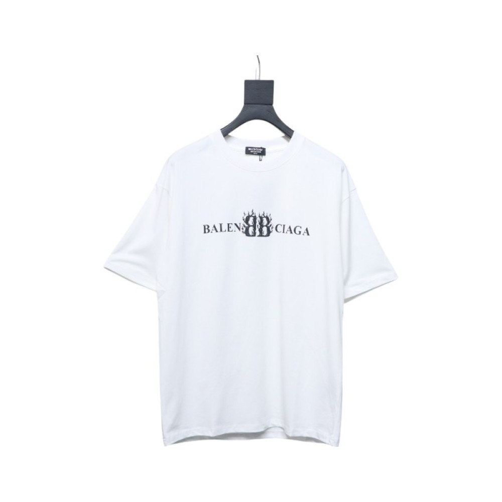 Balenciaga 25ss Flame Double B T-shirt