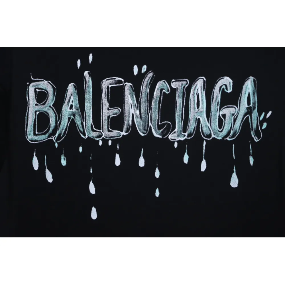 Balenciaga 25ss Hand-painted Letters T-shirt