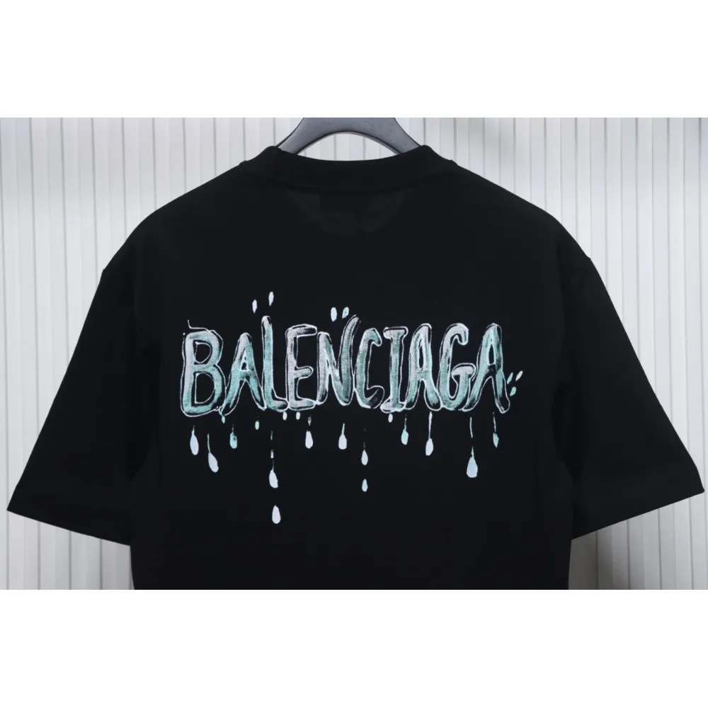 Balenciaga 25ss Hand-painted Letters T-shirt