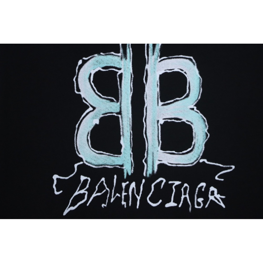 Balenciaga 25ss Hand-painted Letters T-shirt