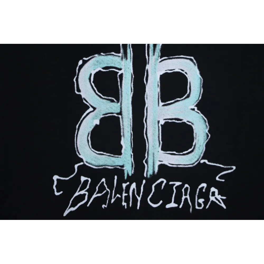 Balenciaga 25ss Hand-painted Letters T-shirt