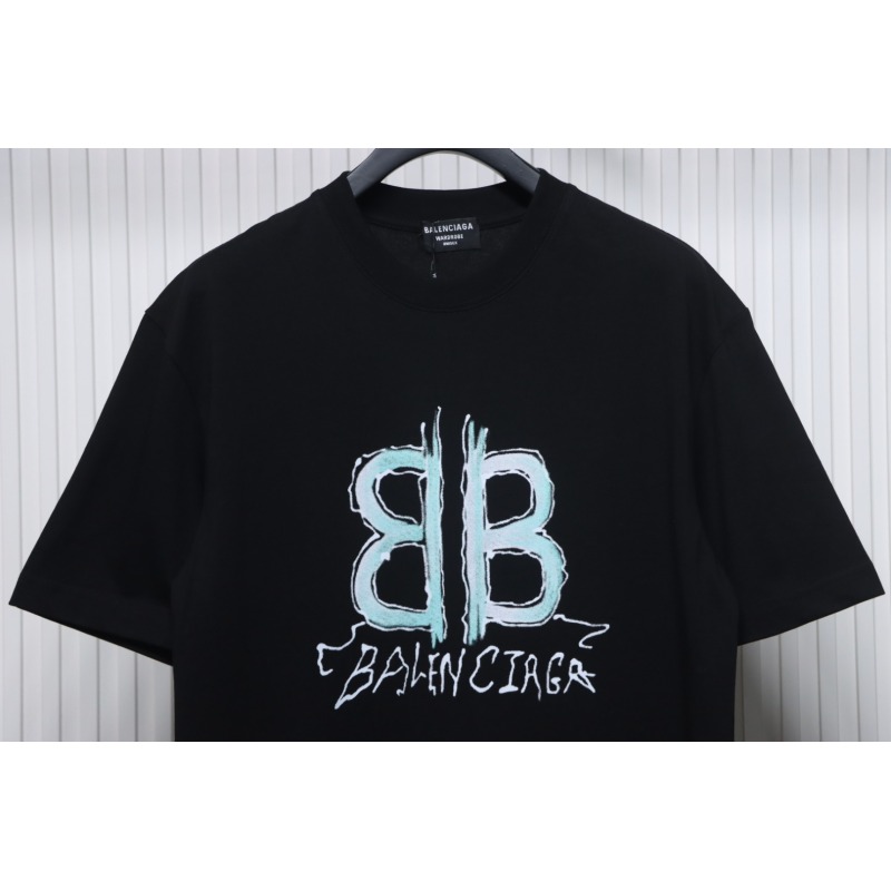 Balenciaga 25ss Hand-painted Letters T-shirt