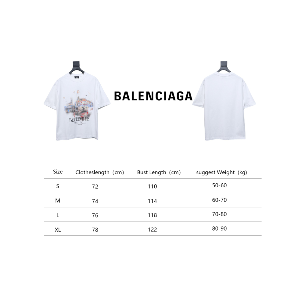 Balenciaga 25ss Night Scene Letters T-shirt