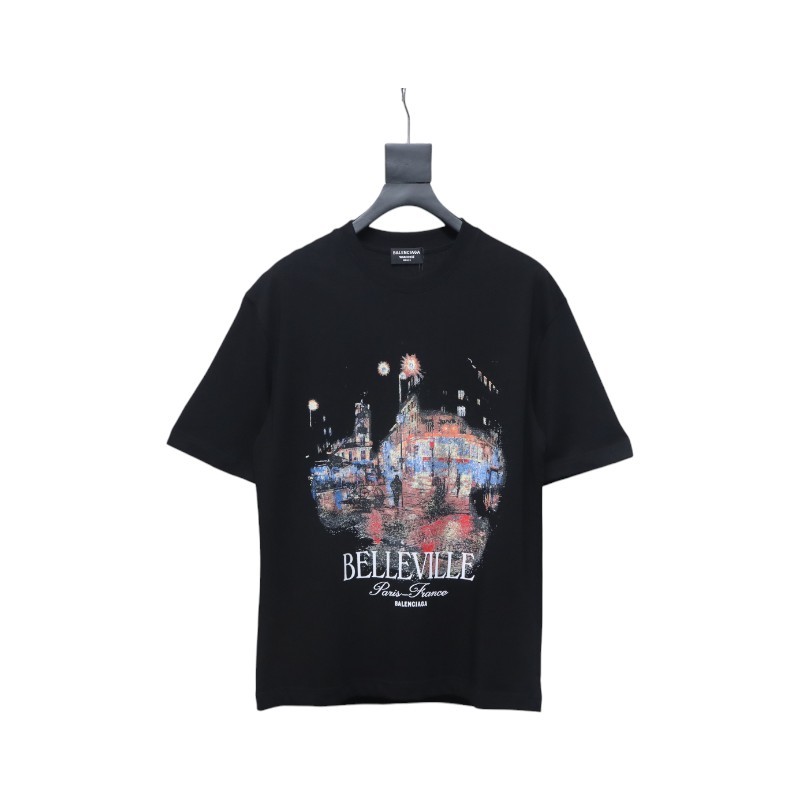 Balenciaga 25ss Night Scene Letters T-shirt