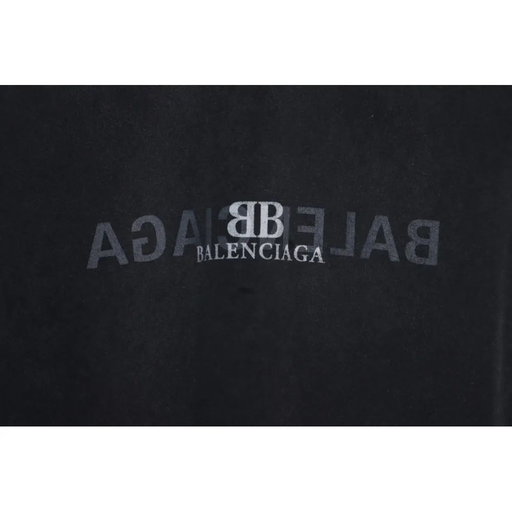 Balenciaga 25ss Reverse Letter Double B T-shirt