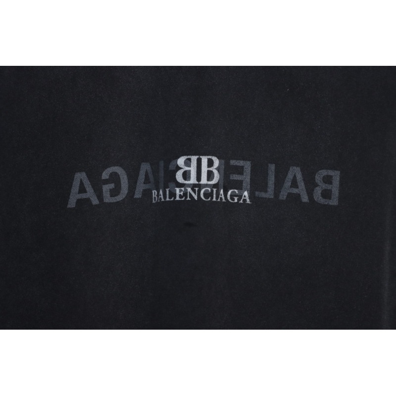 Balenciaga 25ss Reverse Letter Double B T-shirt