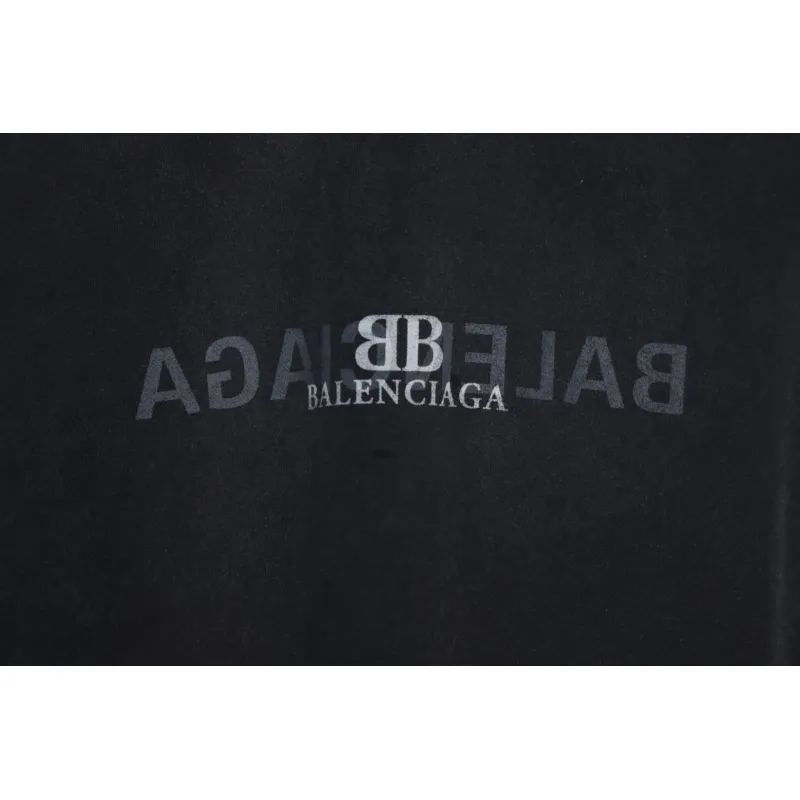 Balenciaga 25ss Reverse Letter Double B T-shirt