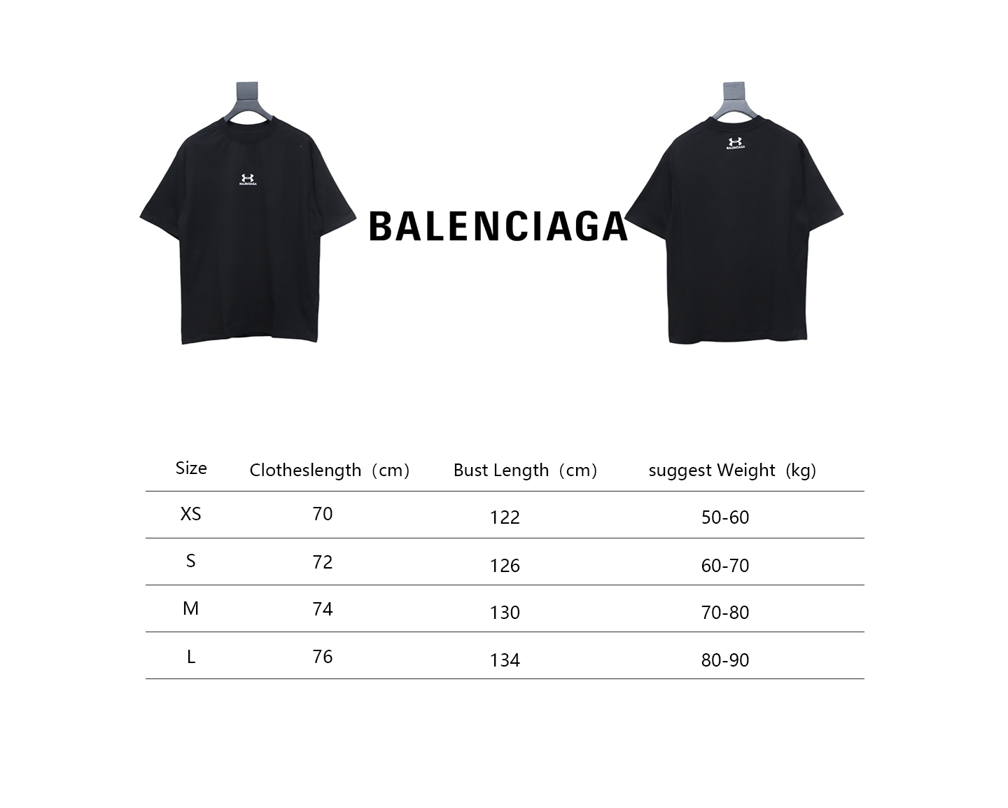 Balenciaga × UA 25SS Embroidery T-shirt