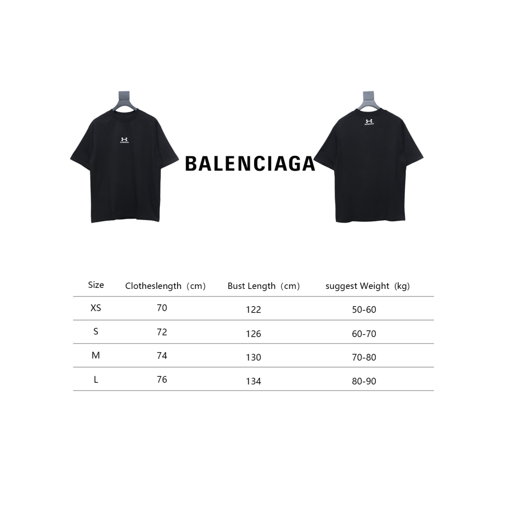 Balenciaga × UA 25SS Embroidery T-shirt