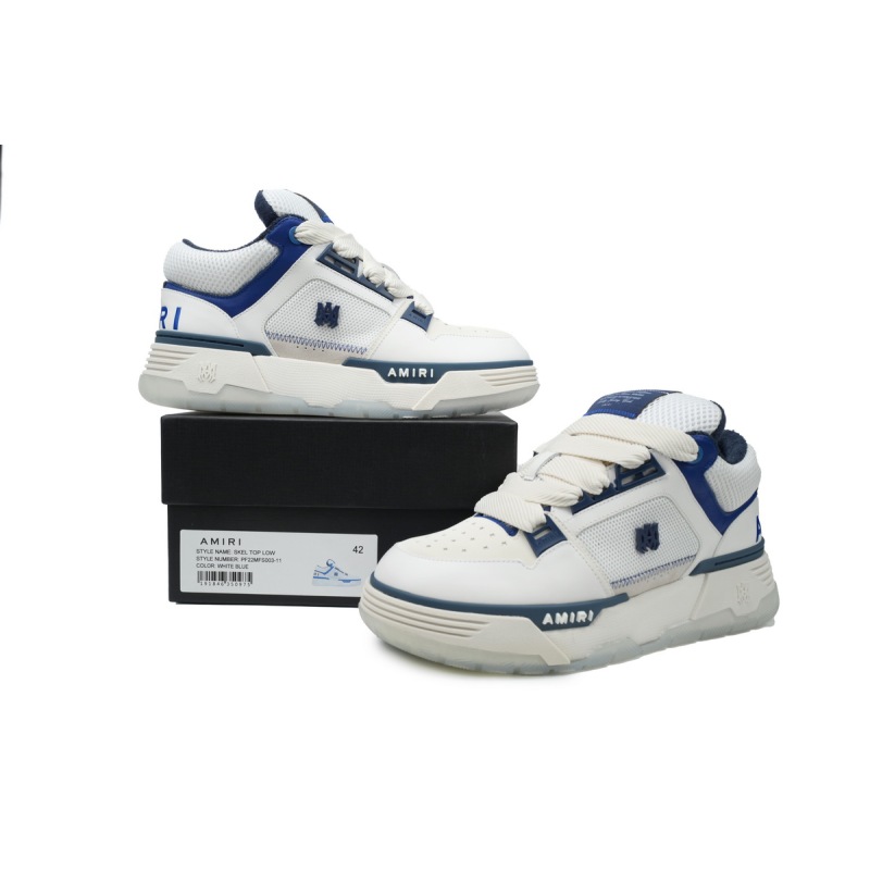 Amiri White & Navy MA-1 Sneakers 242886M237012