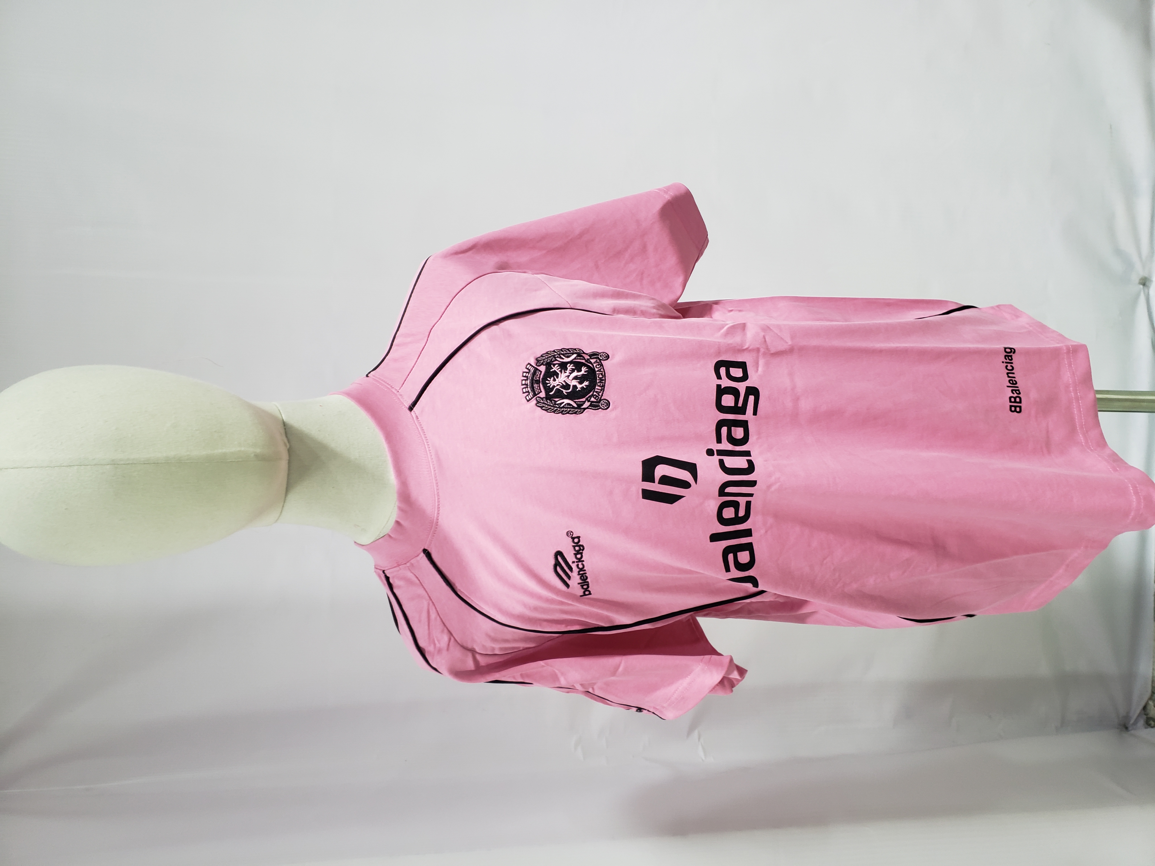 Balenciaga Miami Soccer T-Shirt Oversized Pink/Black
