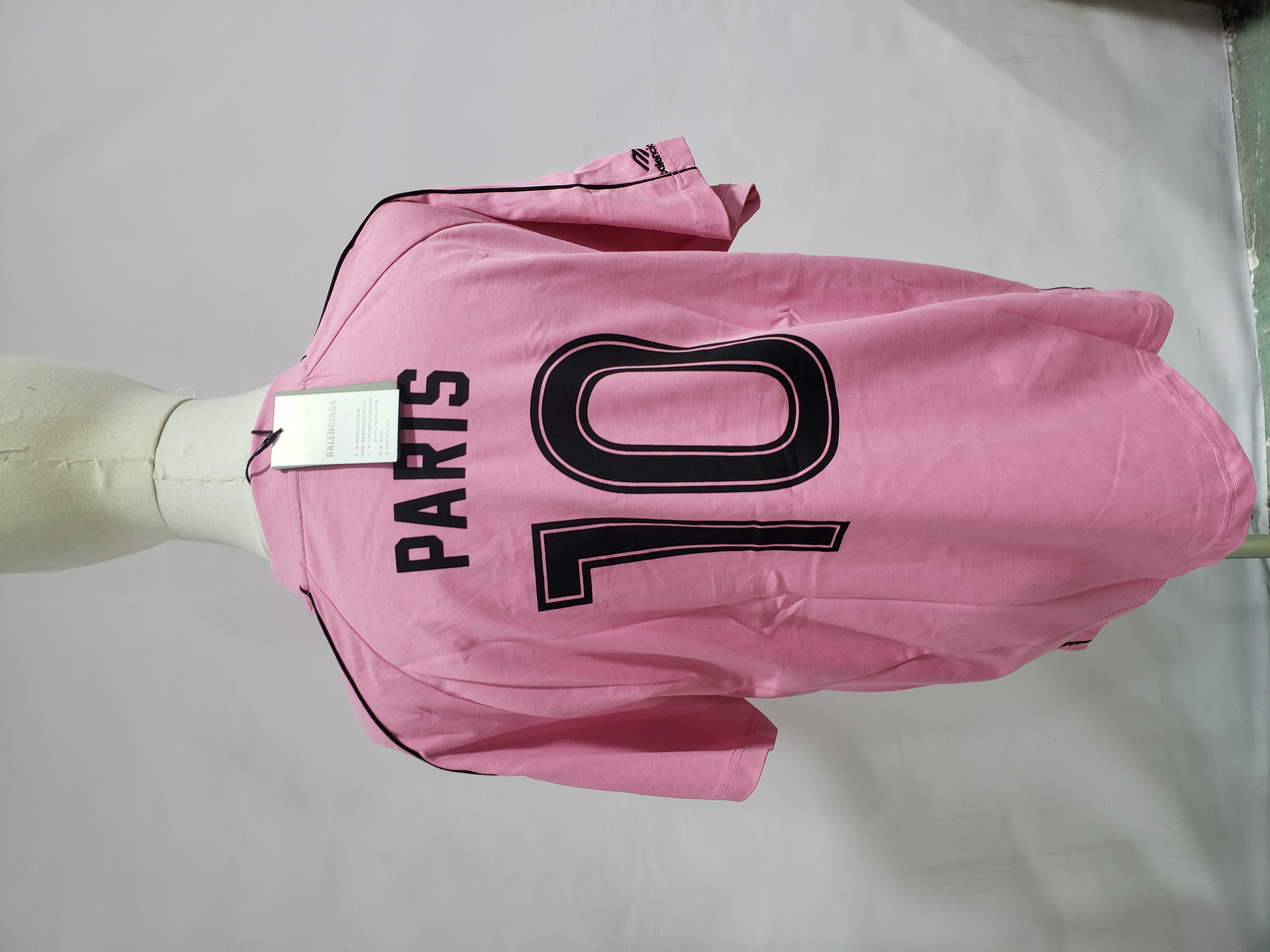 Balenciaga Miami Soccer T-Shirt Oversized Pink/Black
