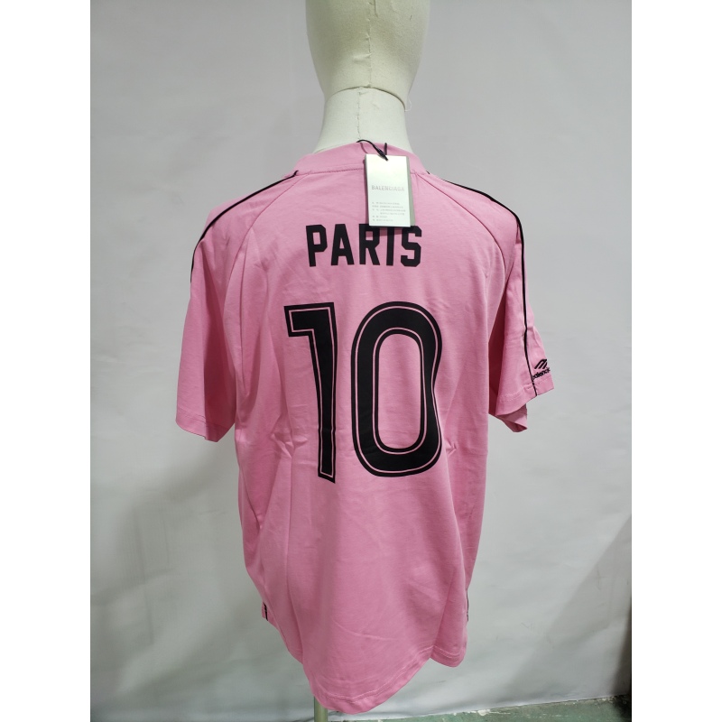 Balenciaga Miami Soccer T-Shirt Oversized Pink/Black